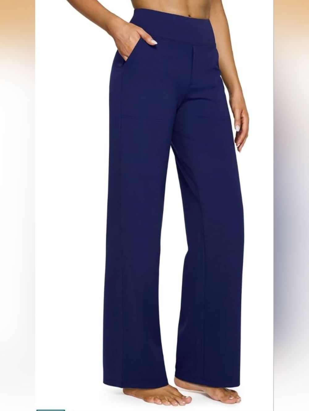 Wide-Leg Royal Blue Pants for Women Size L
